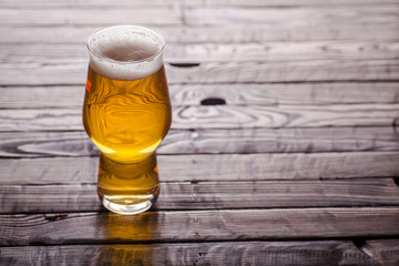 Glass of light beer