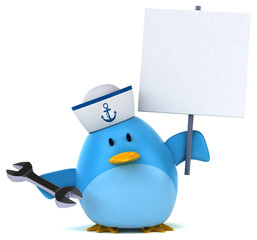 Blue bird - 3D Illustration