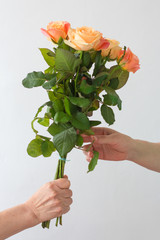 receive flowers as a gift