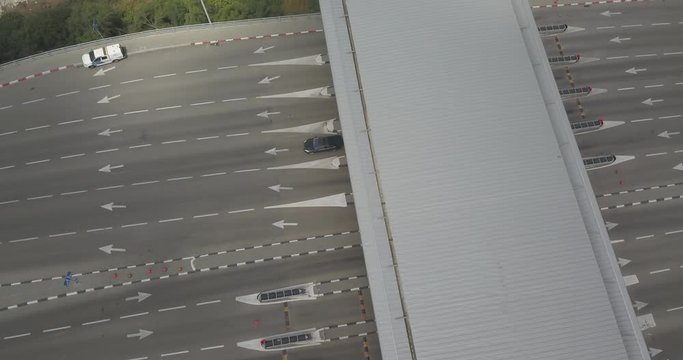 Haifa check post and industrial zone aerial drone footage 4k dlog flat