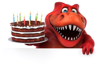 Fun Trex - 3D Illustration © Julien Tromeur