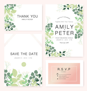 Wedding Card invitation template with sample text.