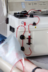 Medical equipment for blood donors.