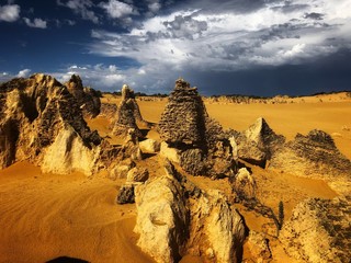 Pinnacles Desert storm australia west