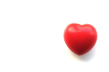 A red heart isolated on white background