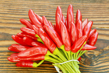Colorful of Bunch red chilies on wooden background.
Chili peppers nutrition facts