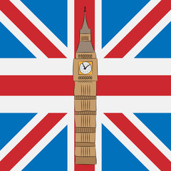 Fototapeta na wymiar Big Ben tower vector illustration eps10