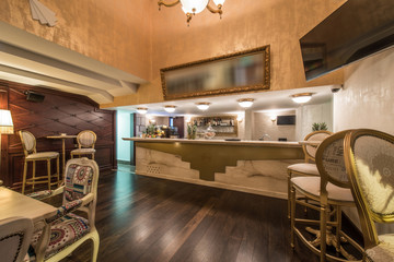 Counter bar in luxury restaurant