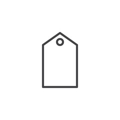 Price tag outline icon. linear style sign for mobile concept and web design. Label simple line vector icon. Symbol, logo illustration. Pixel perfect vector graphics