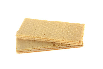 two waffle tiles on a white background