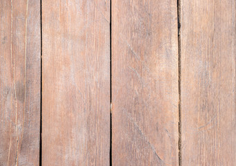 Pale brown wooden texture. Timber board top view photo background. Rustic wood backdrop.