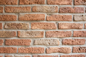 Traditional orange brick tiles wall background texture