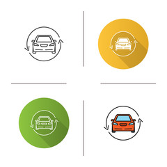 Car with circle arrow icon