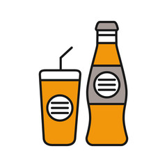 Cold drinks color icon