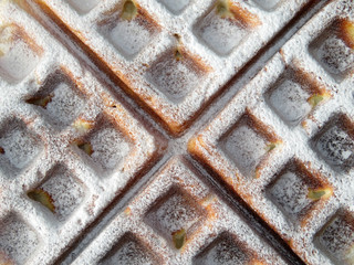 Belgian waffles texure background