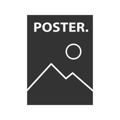 Poster template glyph icon
