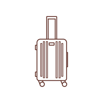 Icon of baggage, luggage, suitcase isolated on white background.