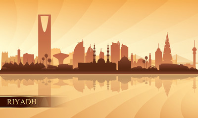 Riyadh city skyline silhouette background - 201703131