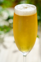 テラスでビール