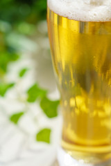 テラスでビール
