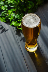 テラスでビール