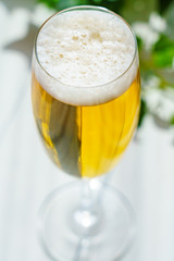 テラスでビール