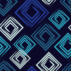 Seamless geometric pattern. The texture of rhombus. Brushwork. Scribble texture. Textile rapport.