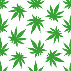 Naklejka na ściany i meble Cannabis pattern