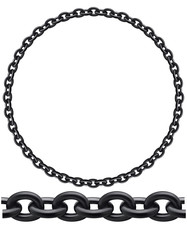 Fototapeta premium Black chain, seamless, isolated. Realistic vector 3d illustration