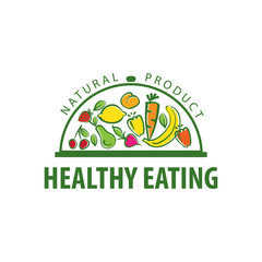 vector logo healthy eating