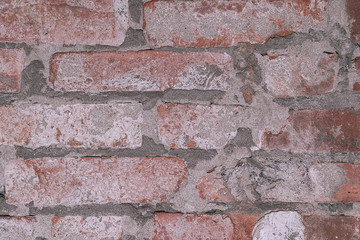 Old brick wall of red brick