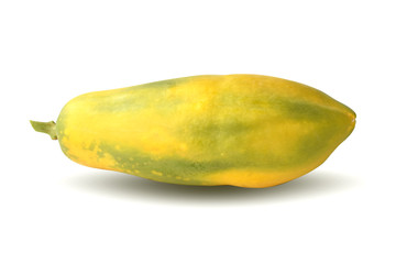 ripe papaya isolated on a white background. this has clipping path