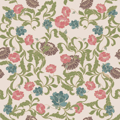 Abstract elegance pattern with floral background.