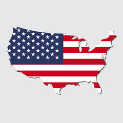 United States Map Flag,United States Map with Flag Vector