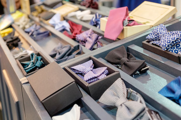 Many bow ties for the groom