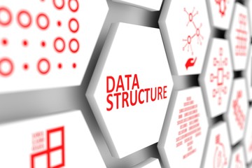 Data structure concept cell blurred background 3d illustration