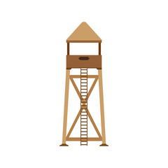 Tower observation icon post vector illustration background. Lifeguard design set isolated sea summer white stand