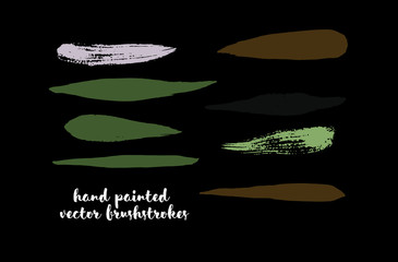 Fototapeta premium Vintage Graffiti Brushstrokes. Vector Hipster Lines, Logo Doodles, Banners. Brown, Ocher, Gray Marker Strokes, Text Highlights. Color Swatch in Earth Tones. Autumn, Winter Color Buttons, Brush Stroke