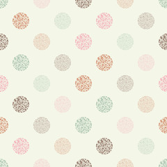 Polka dot seamless pattern. Geometric background. Texture of drops and dots. The colorful balls. Scribble texture. Тextile rapport. 