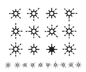 Flat style star shape elements for decoration vector