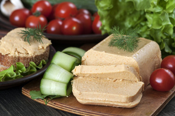 Homemade pate from chicken meat
