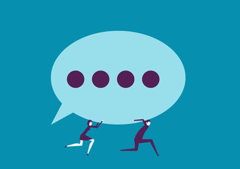 People message delivering business. Business concept vector illustration.