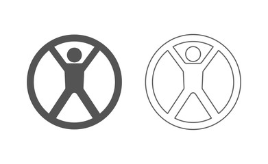 person in circle logo