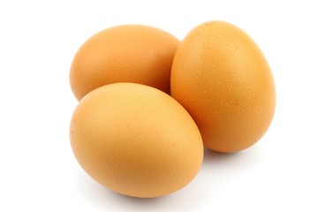 Egg on isolated white background