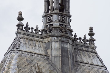 Fototapeta na wymiar Gros plan sur des éléments architecturaux de châteaux de la renaissance française 