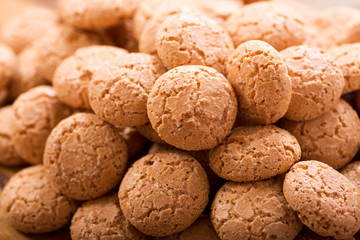 italian biscotti cookies as background