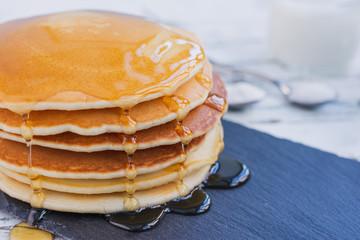 Pancakes with honey