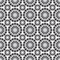 Seamless African pattern black and white