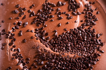 chocolate ice cream as background