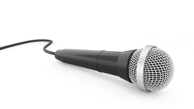 3d Rendering Microphone Isolated